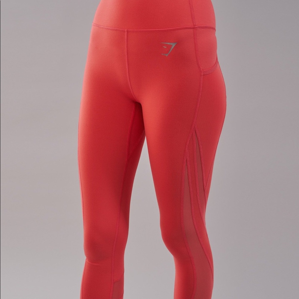 Gymshark Sleek Sculpture Leggings Coral M